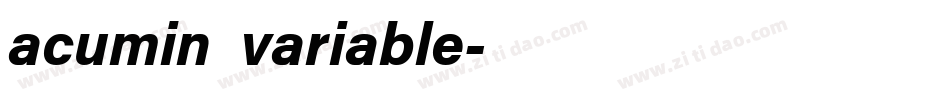acumin variable字体转换